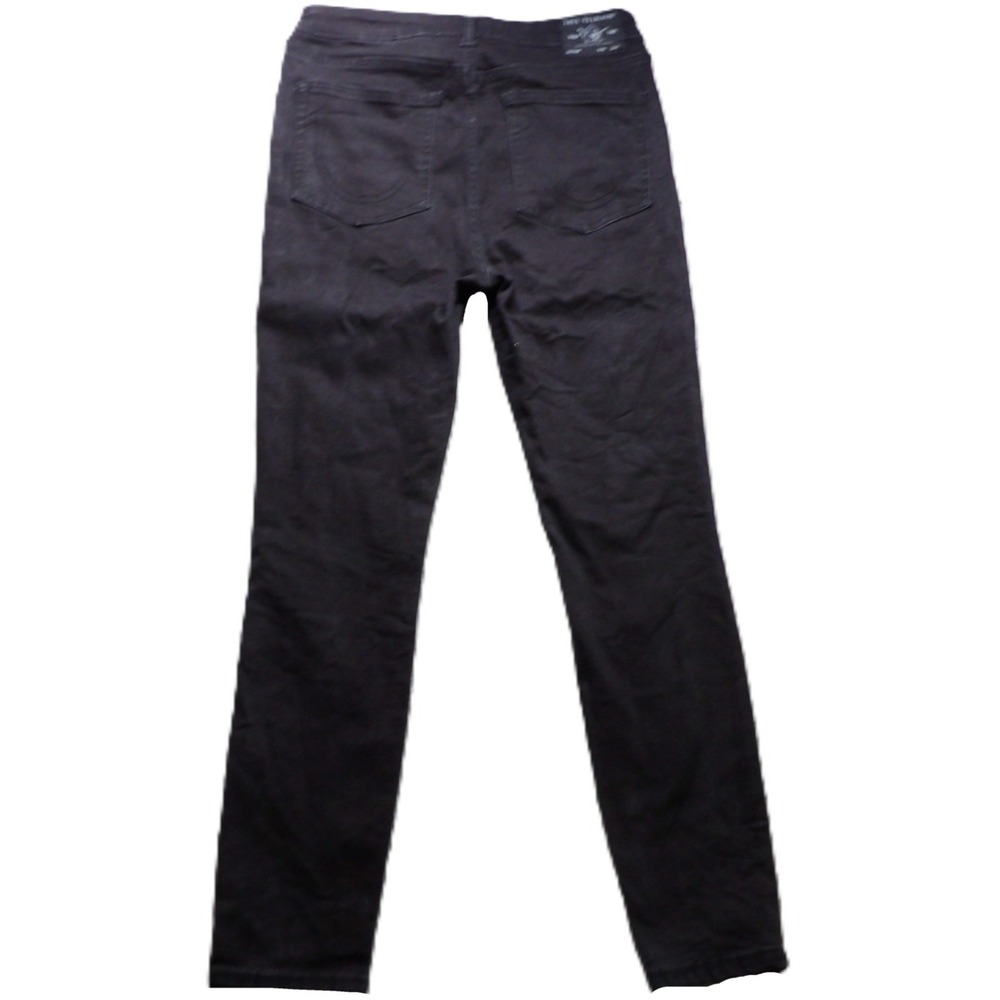 True Religion Halle High Rise Super Skinny Black Button Fly Jean Women 31 Casual